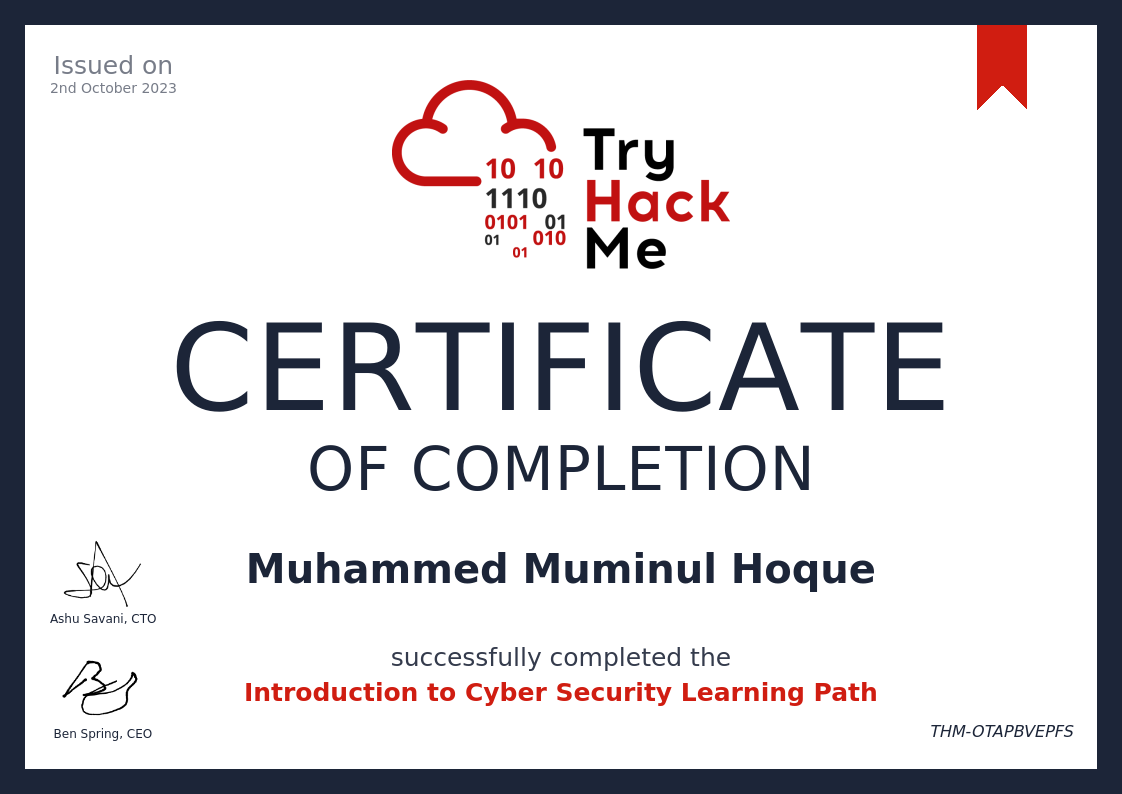 Introduction to Cyber Security Learning Path